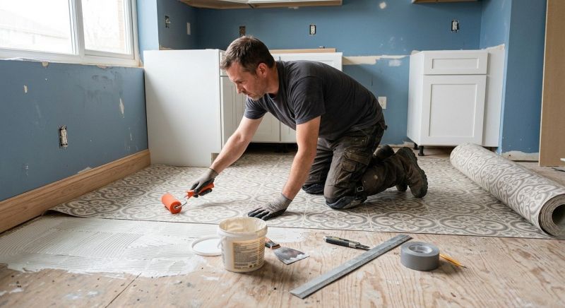 Sheet Linoleum Installation in Plano, TX